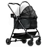 Pawccoli pet stroller handle ergonomic grip for easy maneuvering