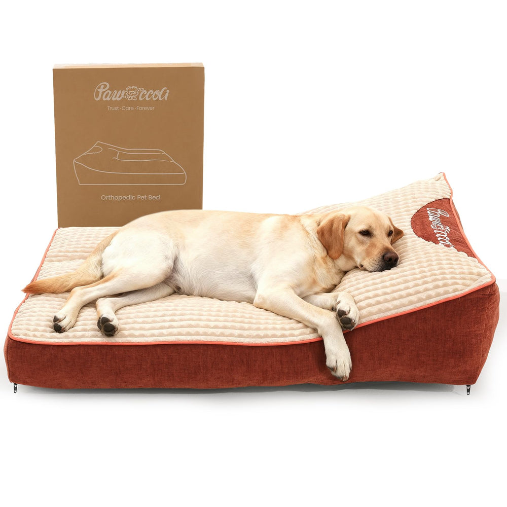 Pawccoli XL dog bed in crate offering roomy, supportive comfort.