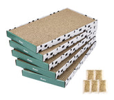 PAWSFANS Cat Scratcher Cardboard Box Pack offers sturdy surface to protect furniture.