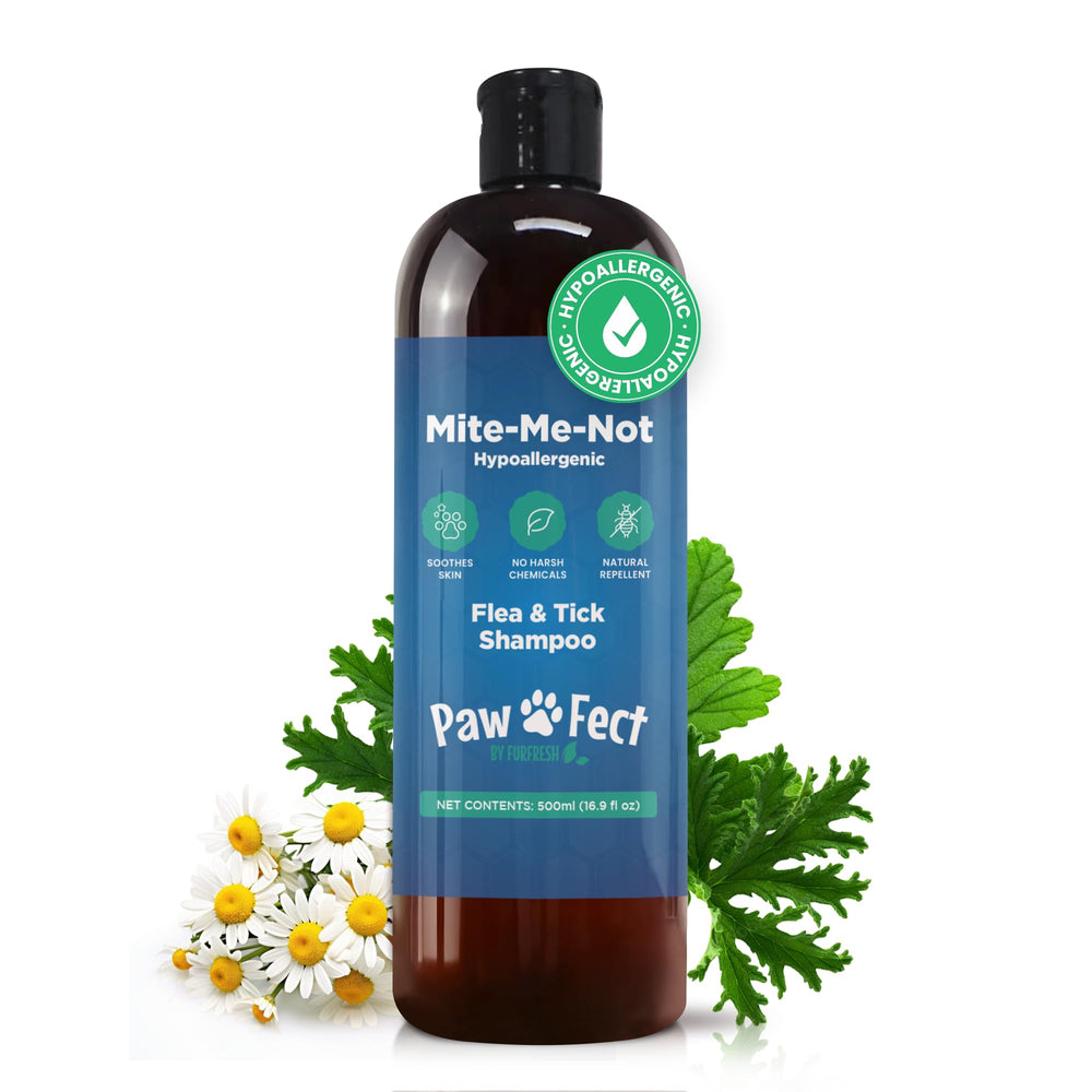 Pawfect by FurFresh hypoallergenic shampoo bottle ready for gentle cleansing on sensitive skin.