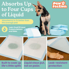 Leak-proof backing keeps floors dry and protected with Pawfection pads.
