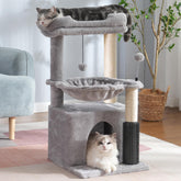 Pawfessor cat tree hammock: large cozy resting spot for indoor cats.