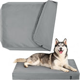 PAWFINITY waterproof bed cover close-up showing durable Oxford fabric protection.