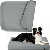 PAWFINITY waterproof dog bed cover keeps the 40x27x4 crate dry and clean.