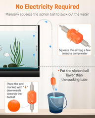 Pawfly 10 gallon siphon water changer in action for draining tanks.