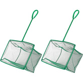 Pawfly 10-inch aquarium net with large square frame for gentle fish transfer.