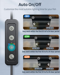 Pawfly 14W full-spectrum LEDs recreate natural colors for vibrant fish and plants.