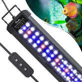 Pawfly 28W LED light with extendable bracket for 36-42 inch tanks, steady illumination.