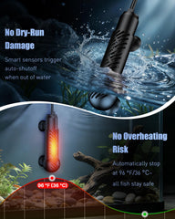 Pawfly heater with suction cups and long cable for flexible placement.