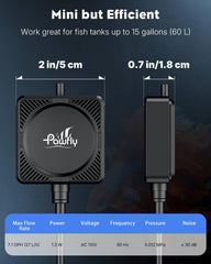 Pawfly air stone with bubbles detail showing oxygenation for small tanks