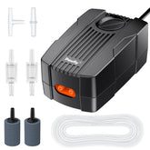 Pawfly air pump with dual outlets for large tanks
