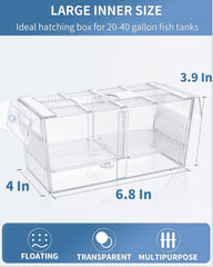 Pawfly hatchery box with removable separators forming three rooms.