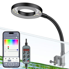 Pawfly aquarium light full-spectrum clip-on delivering vivid colors for small tanks