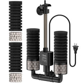 Pawfly sponge filter installed in a 20 gallon tank for gentle filtration.