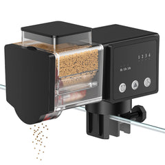 Pawfly automatic fish feeder front view with timer for reliable feeding.