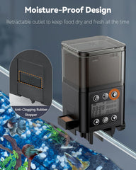 Pawfly moisture-proof dispensing port keeps dry food fresh.