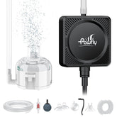 Pawfly Nano air pump showing ultra-quiet operation for calm fish tanks
