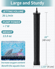 Pawfly stable end holders help the diffuser stay steady in water.