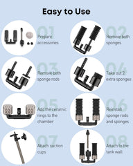 Quiet Pawfly submersible motor operates under 30 dB.