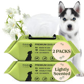 Pawfume dog wipes pack cover with resealable lid for quick on-the-go freshness.