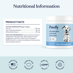 Pawfy Advanced Pain Management senior-dog image reflects vitality and hip support.