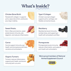 Pawfy Bone Broth collagen-rich formula supports joints and digestion.