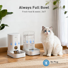 PAWGETHER cat water dispenser 1 gal provides steady hydration.