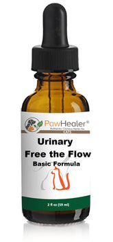 PawHealer Urinary Free the Flow bottle supports healthy urination in cats and small dogs.