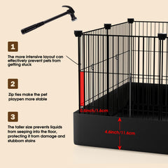 PAWING durable metal wire mesh provides clear visibility and containment