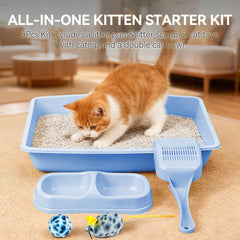 PAWISE kitten litter box dimensions 14.3 by 10.6 inches fit compact spaces.