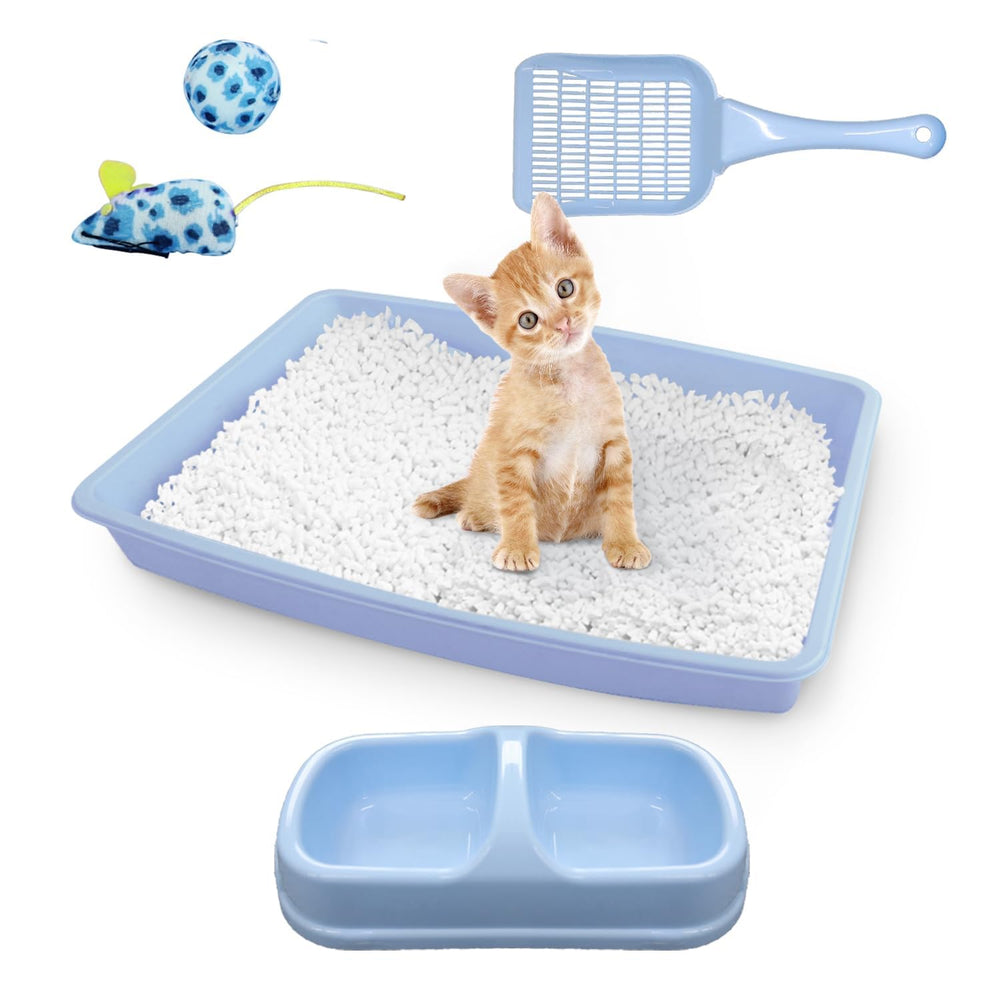 PAWISE cat litter box front entry for tiny kittens, easy access.