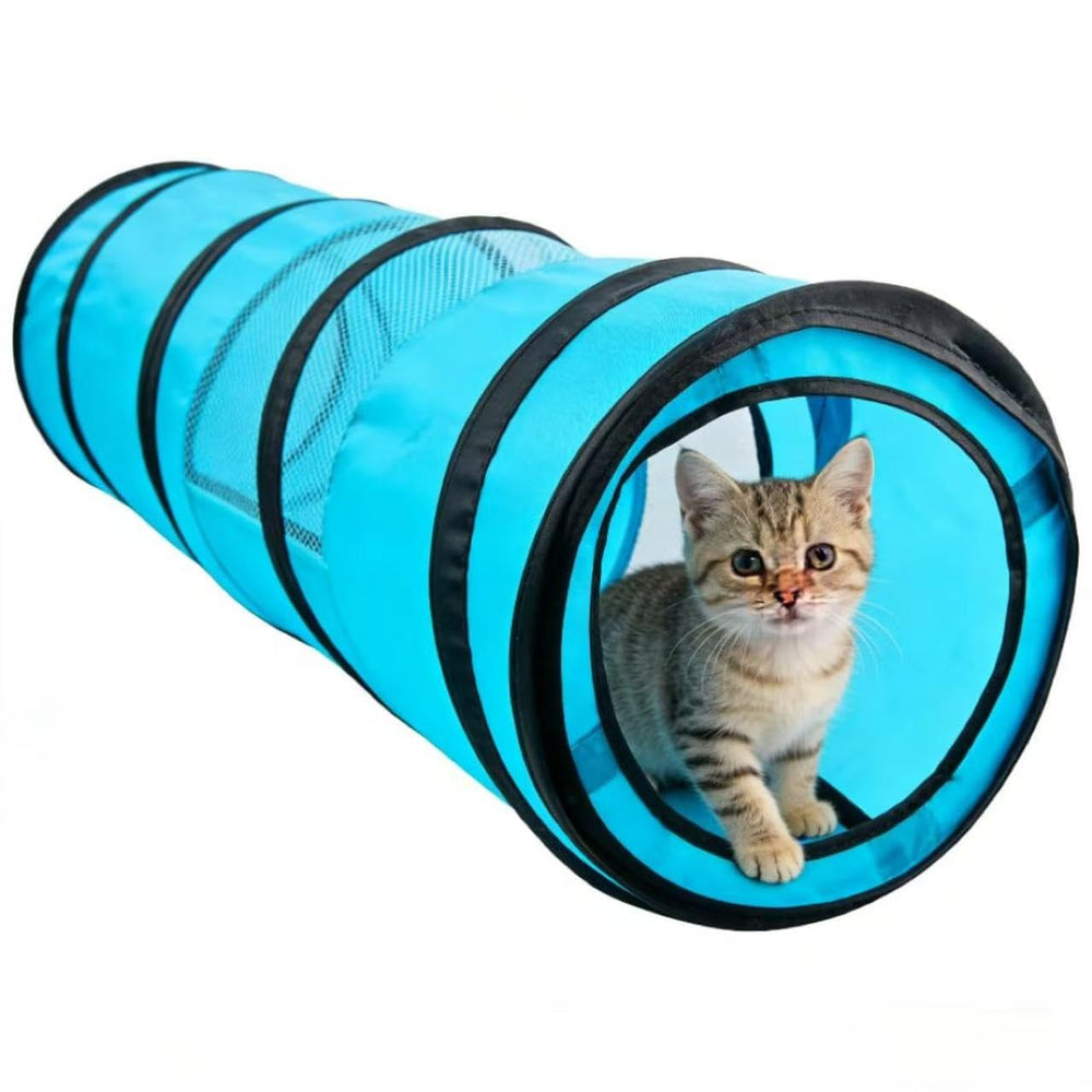 PAWISE Cat Tunnel unfolded into a spacious play space for curious indoor cats.