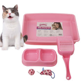 PAWISE kitten starter kit pink, ideal for new indoor kittens and easy setup.