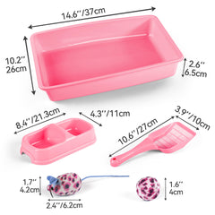 PAWISE litter pan and scoop set for tidy litter maintenance