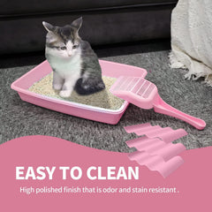 PAWISE litter scoop pink, quick and hygienic cleanup after use.