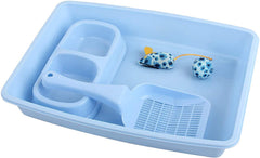 PAWISE newborn kitty litter pan with low-entry design for easy kitten access