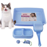 PAWISE small cat litter box in blue for tiny kittens, easy access, and clean spaces.