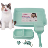 PAWISE small cat litter box with low-entry design for easy kitten access and training