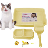 PAWISE small cat litter box with low entry for easy kitten training and tidy spaces