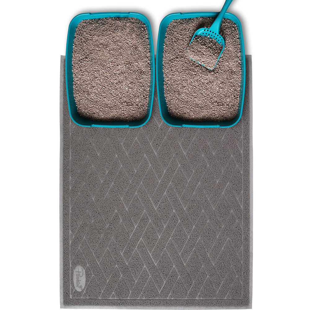 Pawkin Jumbo Litter Mat side view reduces tracking and keeps floors tidy