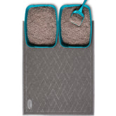 Pawkin Jumbo Litter Mat side view reduces tracking and keeps floors tidy