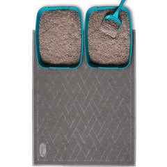 Pawkin Jumbo Litter Mat side view reduces tracking and keeps floors tidy