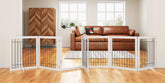PAWLAND 144-inch gate front view shows an extra-wide dog gate for large spaces