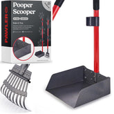 Pawler Pooper Scooper with long handle in use on grass for easy cleanup