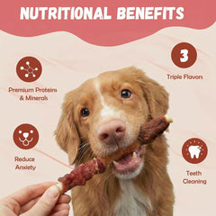 Pawmate beef liver, chicken, and duck cross-section reveals high-protein ingredients.