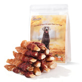 Pawmate chicken and duck wrapped beef cartilage chew for long lasting entertainment