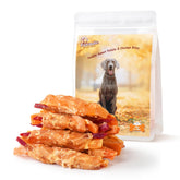 Pawmate Double Potato Wraps packaging shows convenient 12-15 count box.