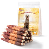 Pawmate multi-flavor dog treats bag close-up showing variety for active dogs.