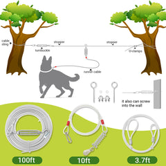 PAWNISAW cable sling setup around a tree demonstrates easy, safe installation
