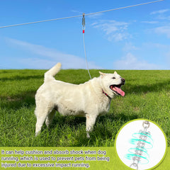 PAWNISAW runner cable with spring enables smooth, tangle-free movement during play